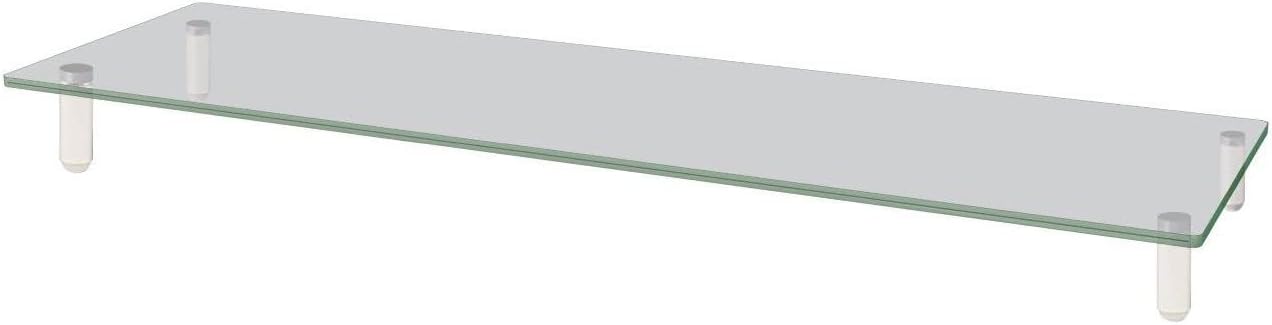 Kantek Extra-Wide Glass Monitor Riser for Dual Monitors