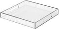 Acrylic Serving Tray 15x15 in Clear with Handles - Spill Proof Utility