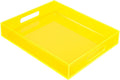 Large Acrylic Tray Ottoman Coffee Table Tray 17x13 in - Neon Yellow