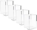 Acrylic Pen Holder 4 Pack Clear Desk Organizer - Compact Storage