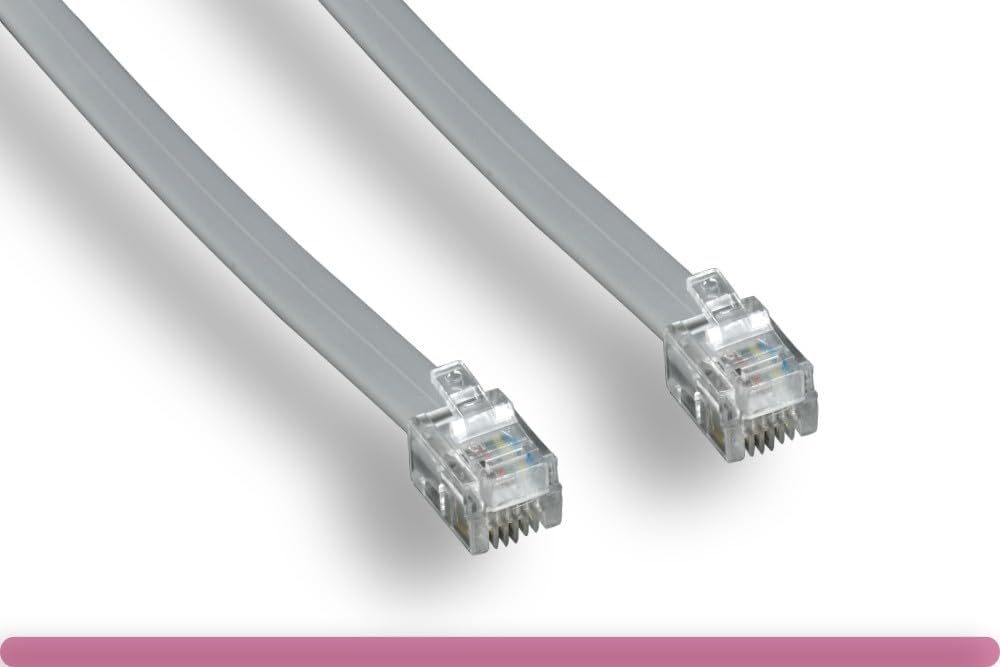 RiteAV 250FT RJ12/M to RJ12/M Straight Data Phone Line Cord