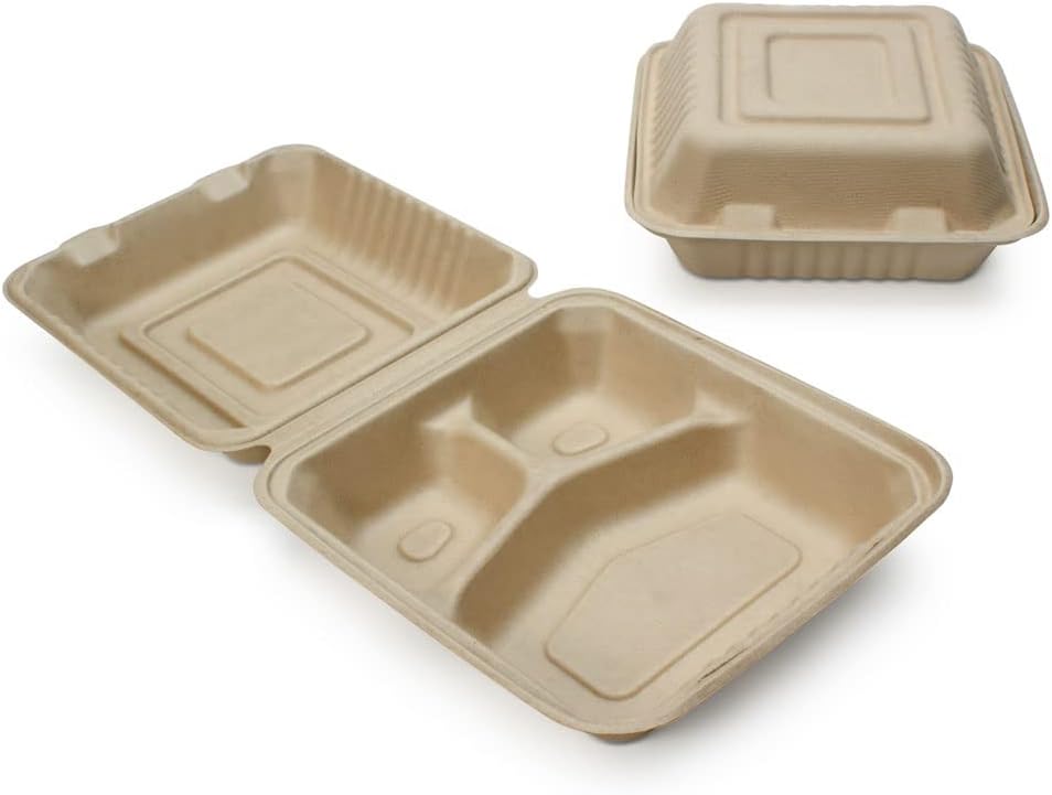 100% Compostable Disposable Food Containers for Eco-Friendly Meals