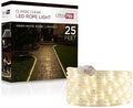 UltraPro LED Rope Lights 25ft Classic Clear Rope - Warm White Accent