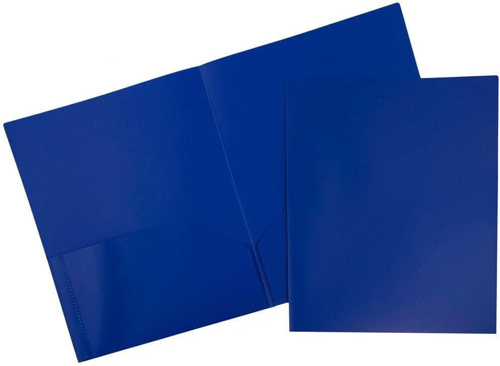 Durable Blue 2 Pocket POP Folders for School and Office Use