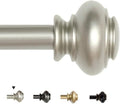 Window Curtain Rods 66 to 120 in Adjustable Decorative Rod - Nickel