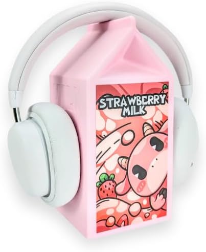 Milk Carton Headphone Stand - Cute Kawaii Desk Accessory