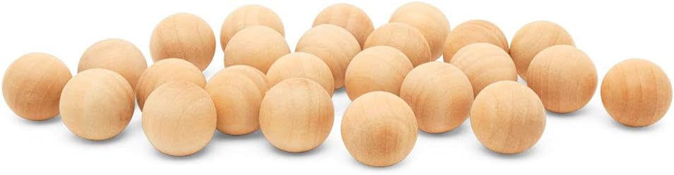 Natural Wooden Round Balls for Crafts and Building - Pack of 500