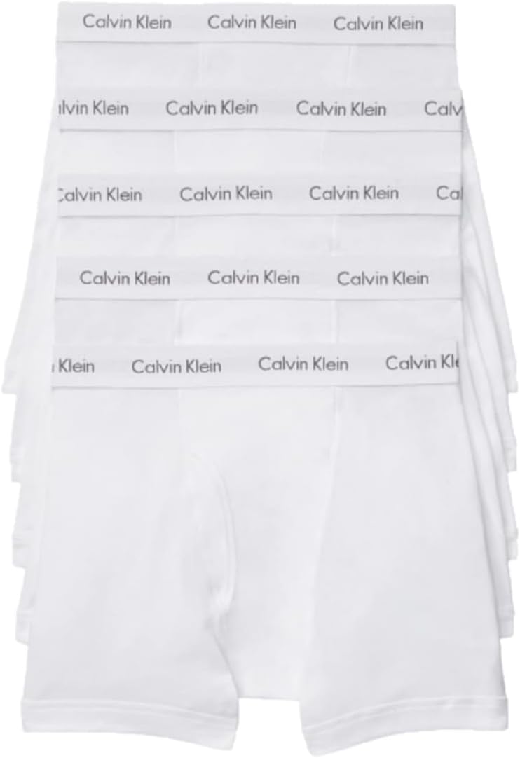 Calvin Klein Men's Cotton Classics 5-Pack Boxer Briefs for Comfort