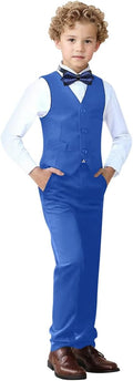 Boys Royal Blue Suit Set Size 12 - Formal 4-Piece Toddler Tuxedo