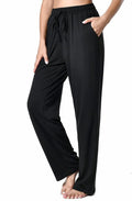 Women's Drawstring Pants Wide Leg Yoga Sweatpants - Comfy Lounge Fit
