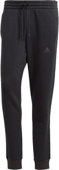 adidas Men's Essentials 3-Stripes Fleece Tapered Cuff Pants - Cozy on
