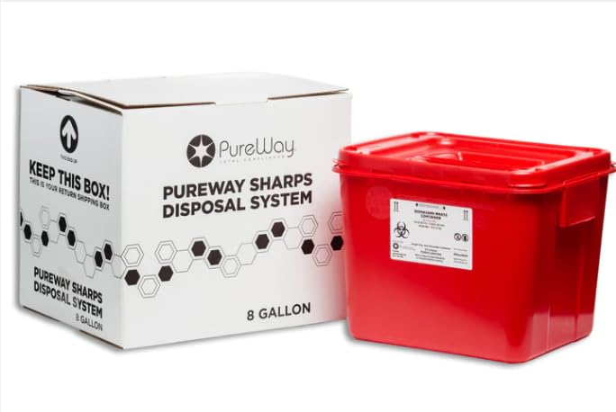 MailBack 8 Gallon Sharps Container Disposal System for Safe Use