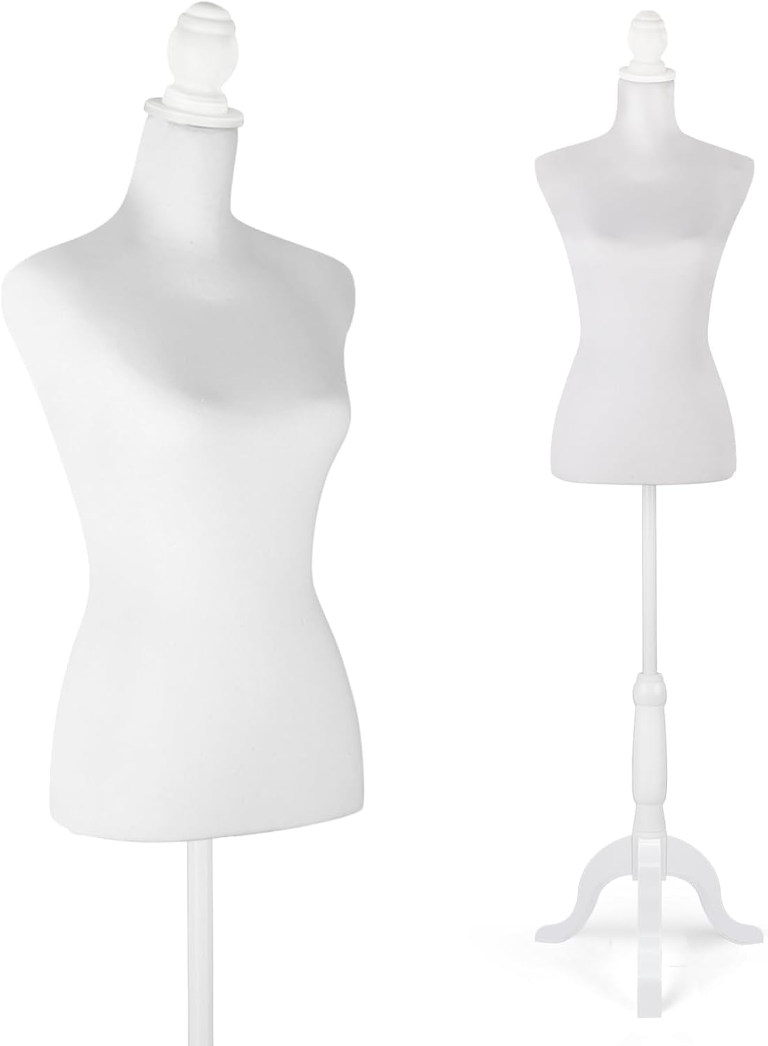 Female Dress Form Mannequin Torso with Adjustable Tripod Stand