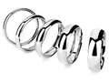 14k Solid White Gold Classic Dome Comfort Fit Wedding Band - Timeless