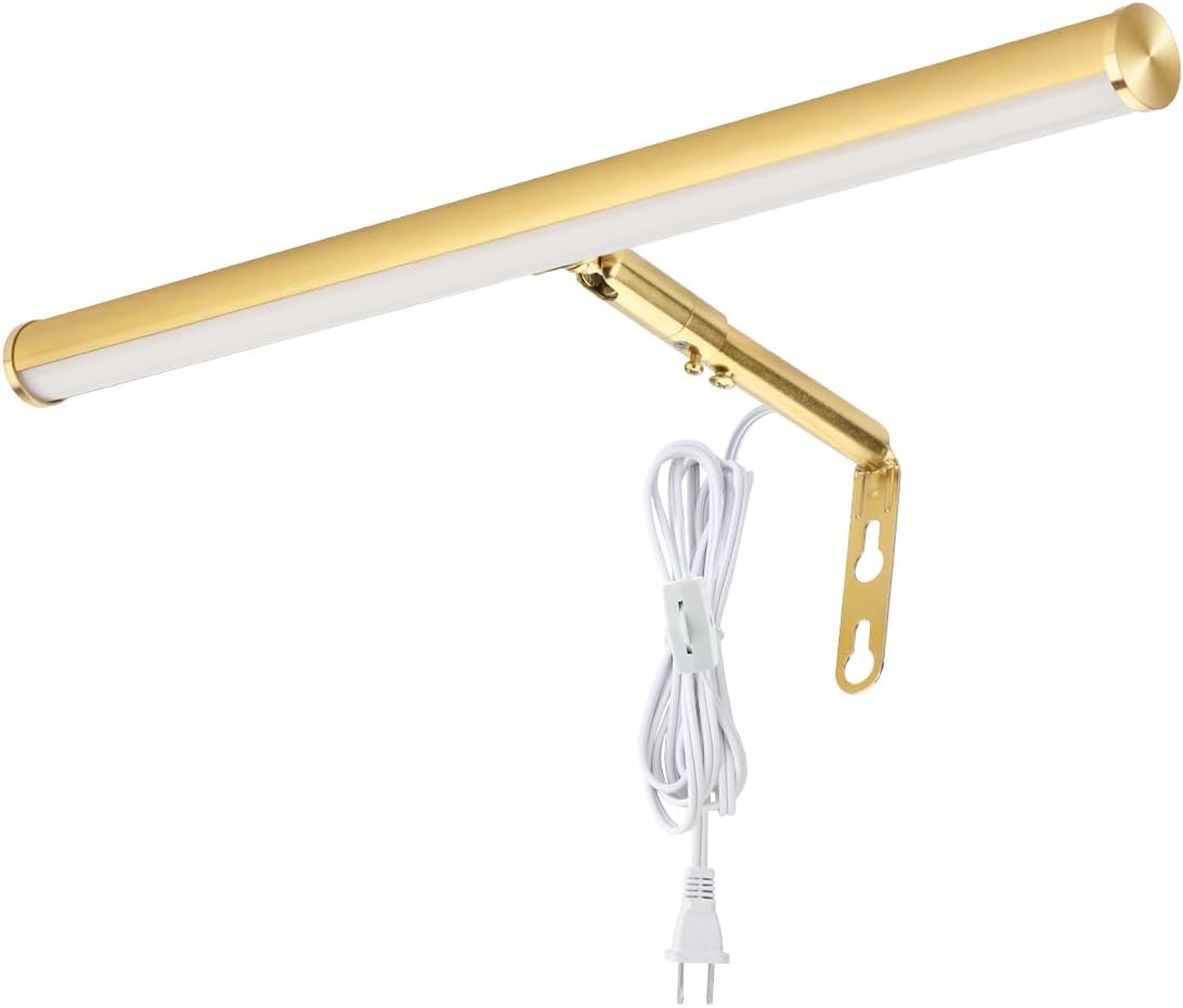 LED Picture Lights for Paintings - Adjustable Art Light in Gold
