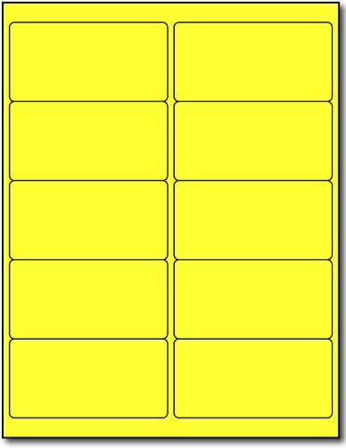 Fluorescent Mailing Labels - Bright Neon Color Address Stickers