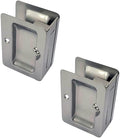 Solid Brass Rectangular Pocket Sliding Door Pull - Satin Nickel