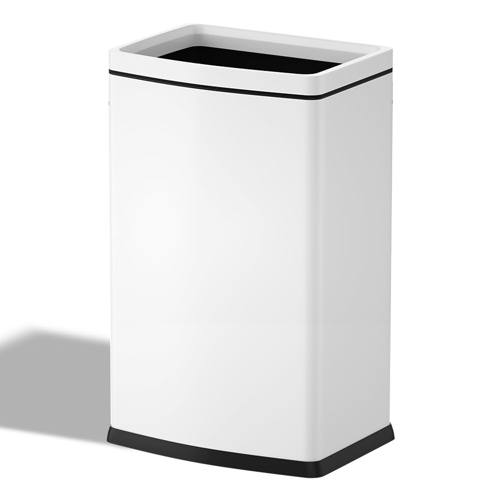 6.6 Gallon Stainless Steel Square Trash Can for Home and Office