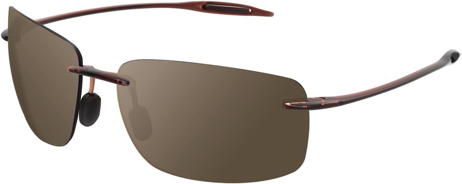 JULI Sports Sunglasses for Men Women Tr90 Rimless Frame MJ8009