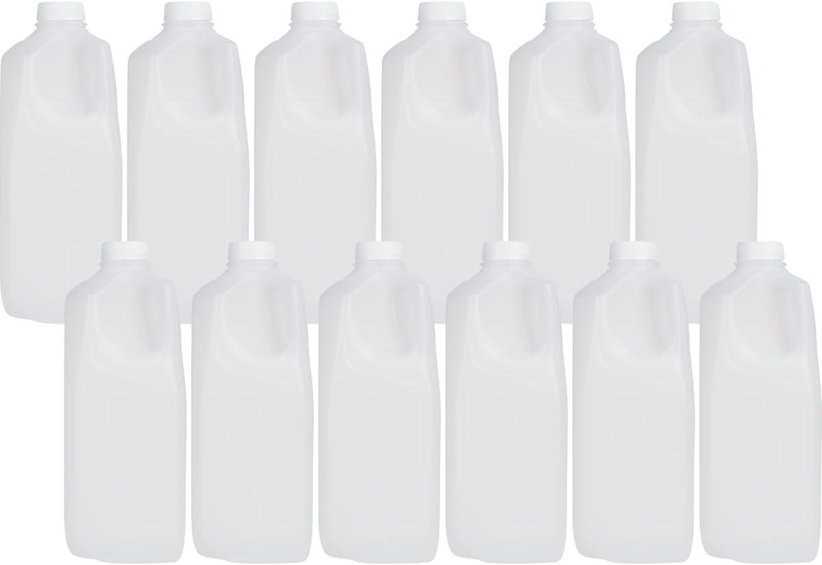 12 Pack Half Gallon Jugs Bottles for Juices and Smoothies
