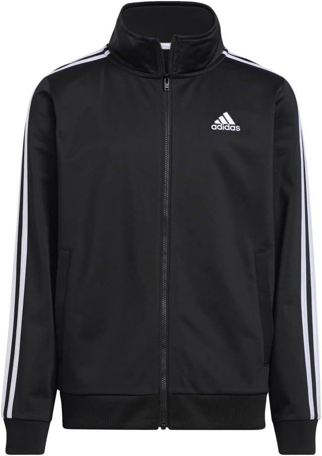 adidas Boys Zip Front Iconic Tricot Jacket for Active Kids