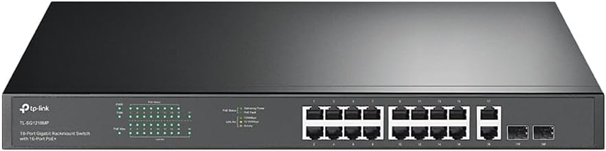 TP-Link TL-SG1218MP 16 Port Gigabit PoE Switch for Home Use