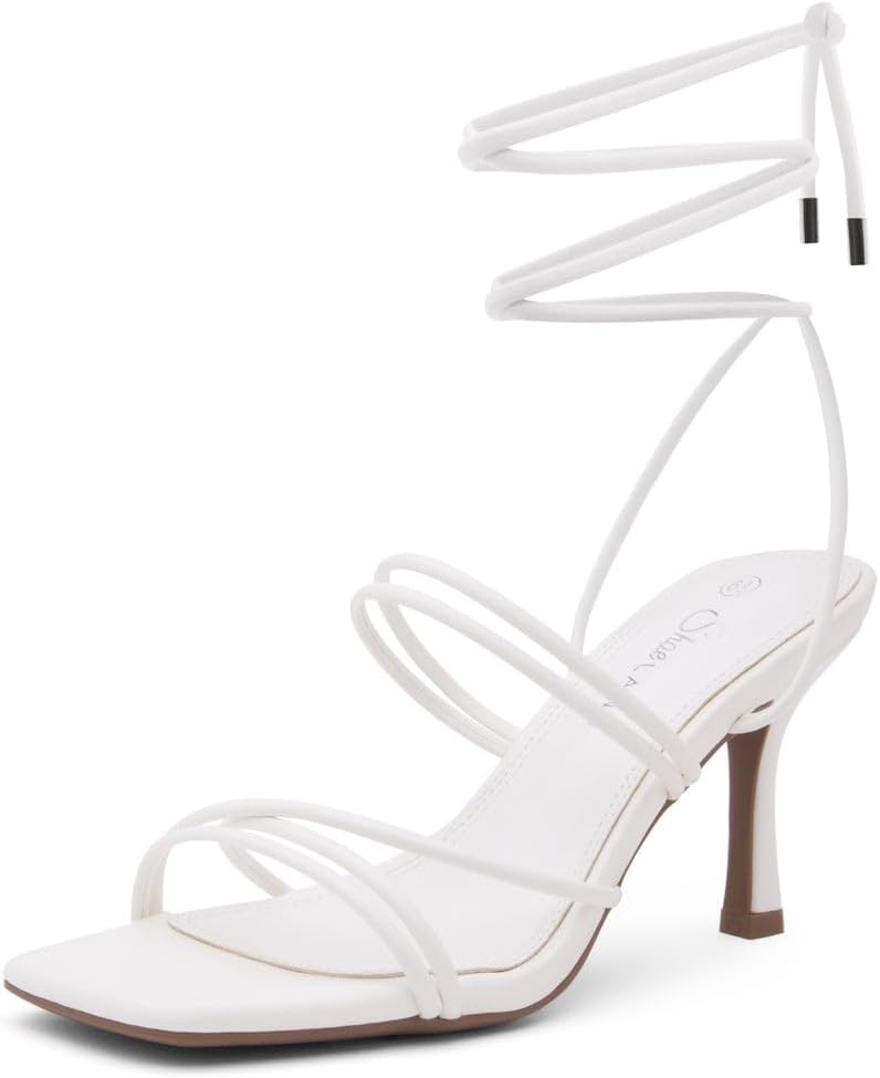 Shoe Land Women's Strappy Heels for Elegant Evening Events