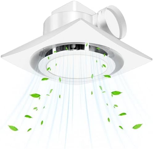 Bathroom Exhaust Fan with Light, 110 CFM, Quiet Operation