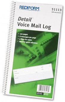 Track 600 Voice Mails with Rediform Log Book
