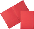 Two Pocket Textured Linen Presentation Folders - Red, 100 Pack