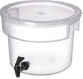 Plastic Round Beverage Dispenser 3 Gallons - Clear Service Ready