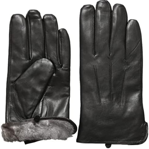 Brandilo Luxe Rabbit Fur Lined Leather Gloves