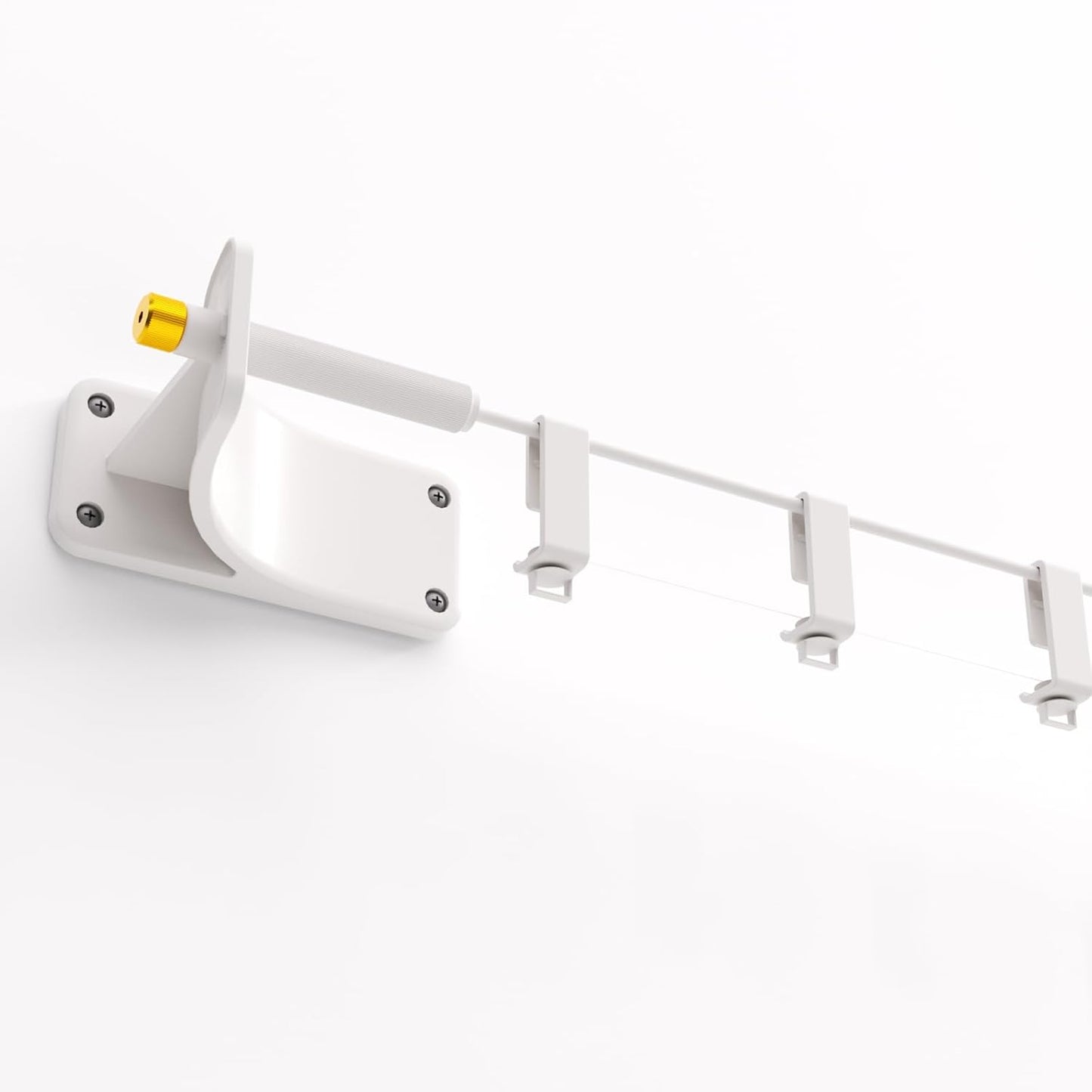Adjustable White Curtain Rod Set - Easy Install, Customizable