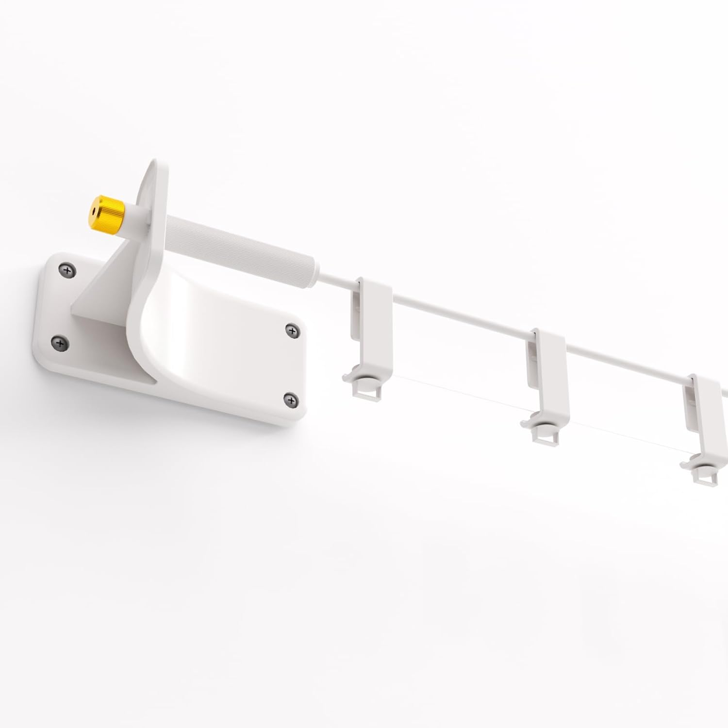 Adjustable White Curtain Rod Set - Easy Install, Customizable