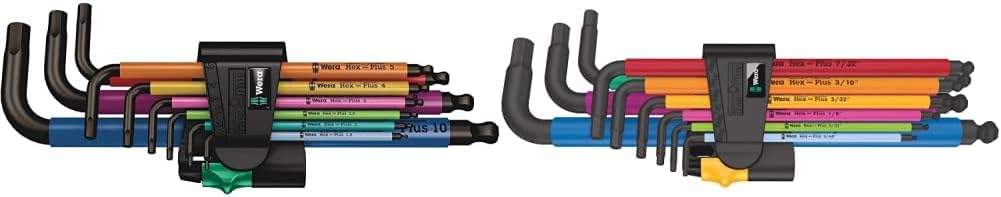 Wera Hex Key Sets with Storage: Long Arm and Imperial Options