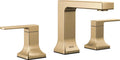 Delta Velum Brushed Gold Bathroom Faucet 3 Hole Widespread - Modern
