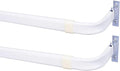 Strong & Versatile Curtain Rods, 28-48 Inch Adjustable, White, Pack of 2