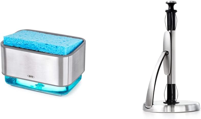 OXO Good Grips Soap Dispensing Sponge Holder & Paper Towel Holder