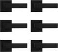 Dummy Door Lever Pack of 6 - Matte Black Non-Turning Pull Handles