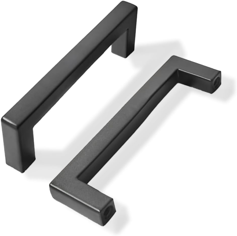 20 Pack 4 inch Center to Center Solid Matte Black Cabinet Pulls