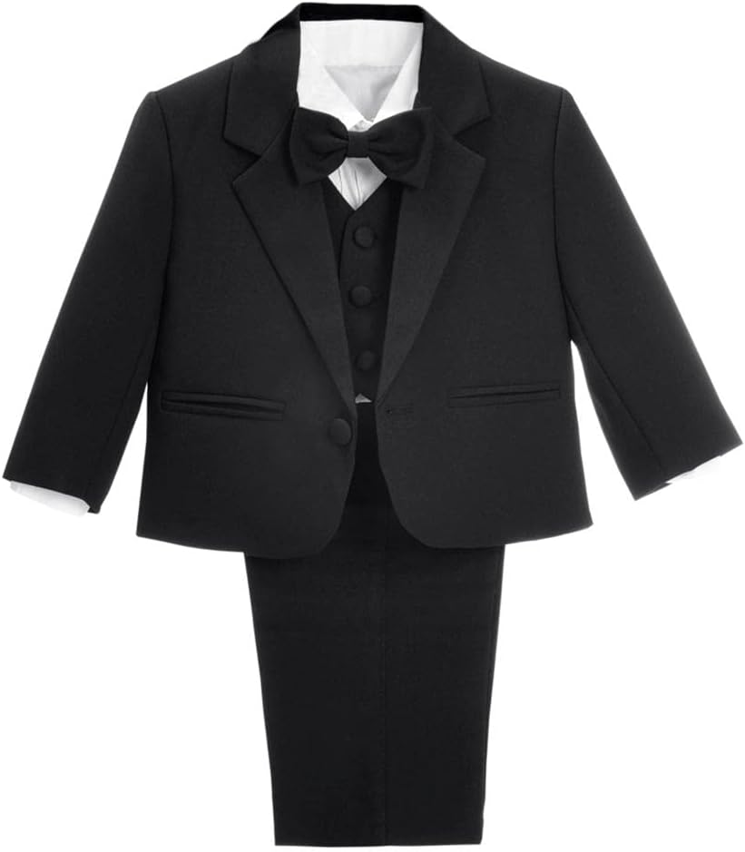 Dressy Daisy Baby Toddler Boy 5 Pcs Formal Tuxedo Suit Set