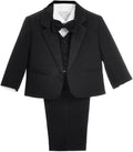 Dressy Daisy Baby Toddler Boy 5 Piece Tuxedo Set - Classic Formal Suit