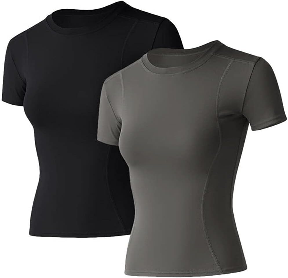 Loovoo Dry-Fit Compression Tee Pack - Stay Cool while Getting Fit