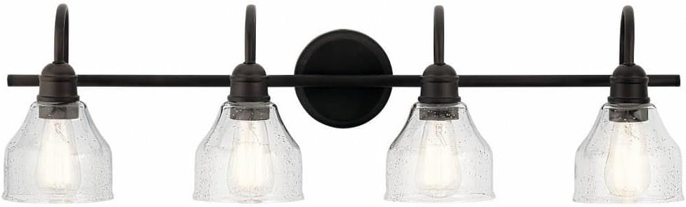 Kichler Avery 33.25in 4 Light Vanity Light with Clear Glass