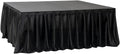 16 x 28 Portable Stage Skirt - Black Satin Fabric for Events