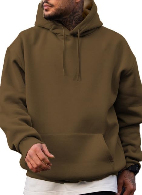 JMIERR Mens Casual Cotton Hooded Sweatshirts for Everyday Wear