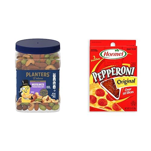 Delicious Bundle of Salted Mixed Nuts and Pepperoni Snacks