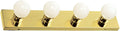 4-Light Vanity Strip Light Contemporary Dimmable Polished Brass
