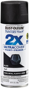 Painter's Touch 2X Ultra Cover Spray Paint 6-Pack - Flat Black