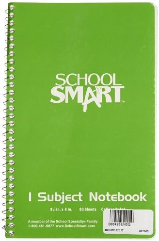 Efficient College Ruled Notebook 9.5x6